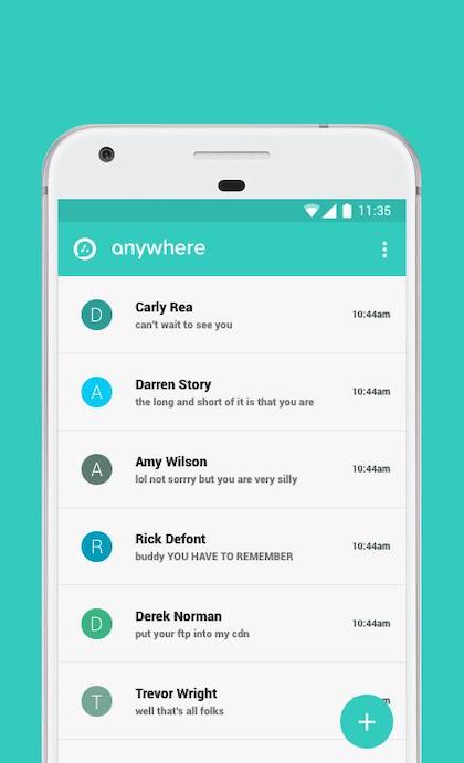 Anywhere Messaging screenshot